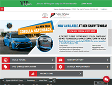 Tablet Screenshot of kenshawtoyota.ca